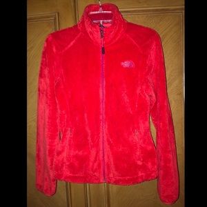 North Face Red Osito Full Zip Jacket